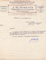 Delcampe - Facture Lettre (1946) - Tissage Rubans De Velours - J.B. DAVID - DAVELOUUR - SAINT ETIENNE - 1900 – 1949