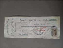 Delcampe - Mandat Veuve G. Penot & Th. Wenden Pons (17) Epicerie Droguerie En Gros Du 25octobre 1909 - Transporte