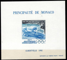 Delcampe - MONACO 1992 WINTER OLYMPIC GAMES ALBERTVILLE BLOCK IMPERF MI No 2052 MNH VF!! - Blokken