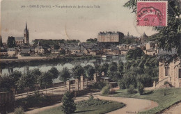 Delcampe - Z++ Nw-(72) SABLE - VUE GENERALE DU JARDIN DE LA VILLE - CARTE COLORISEE - Sable Sur Sarthe