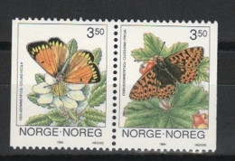 Delcampe - H078 Norway 1994 Mi No. 1143-1144 - Farfalle