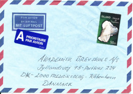 Delcampe - Iceland Air Mail Cover Sent To Denmark 1999 Single Franked - Posta Aerea