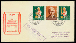 Delcampe - FLUGSTRECKENBELEG Nr LH 120 Lufthansa BRIEF MIF X8B4AEE - Flugzeuge