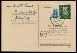 Delcampe - BRD 1950 Nr 121 BRIEF EF POSTKARTE X78B3F6 - Briefe U. Dokumente