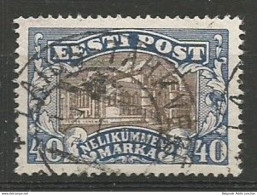 Delcampe - Estland Estonia Eesti Mi.62 Constant Plate Flaw Plattenfehler Variety E4 Used 1927 - Estonia