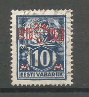 Delcampe - Estland Estonia Eesti ERROR Mi.70DD Used Gestempelt 1928 DOUBLE OVERPRINT - Estonia