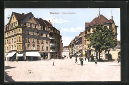 Delcampe - AK Bautzen, Kaiserstrasse Mit Passanten - Bautzen