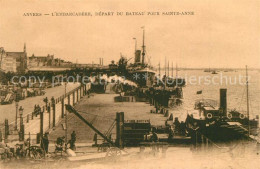 Delcampe - Anvers Antwerpen Embarcadere Depart Du Bateau Pour Sainte Anne - Antwerpen
