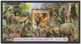 Delcampe - Sénégal 2015 Bloc ** VARIETE SANS VALEUR FACIALE WITHOUT FACE VALUE Mi. Bl. 109 Faune Menacée Threatened Fauna - Senegal (1960-...)