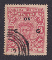 Delcampe - Inde India Cochin Princely State 1946 Used S.G 084 Maharaja Ravi Varma, Official Service, 3 Pies - Cochin