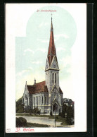 Delcampe - AK St. Gallen, Blick Auf Die St. Leonhardskirche - St. Gallen