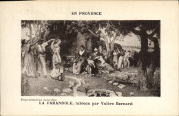 Delcampe - CPA En Provence La Farandole Tableau Par Valere Bernard - Provence-Alpes-Côte D'Azur