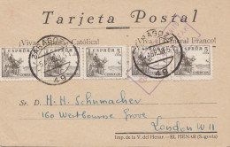 Delcampe - Spanien: 1938: Zaragoza Nach London, Zensur - Altri & Non Classificati