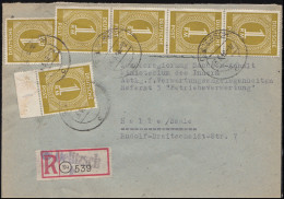 Delcampe - Währungsreform Zehnfachfrankatur 928+937 R-Brief Not-R-Zettel DELITZSCH 26.6.48 - Other & Unclassified