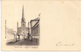 Delcampe - NIVELLES-NIJVEL " L'EGLISE COLLEGIALE"EDIT.PAPETERIE GODEAUX - Nivelles