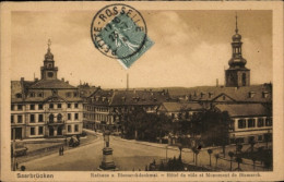 Delcampe - CPA Saarbrücken Im Saarland, Rathaus, Bismarckdenkmal - Other & Unclassified