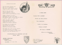 Delcampe - CEFEO Corps Expéditionnaire Français Extrême-Orient Le Havre 1994 Congrès Annuel Anciens D'Indochine Poème Julien Duval - Other Wars