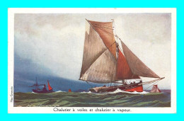 Delcampe - A928 / 421 ILLUSTRATEUR HAFFNER Chalutier à Voiles Et Chalutier à Vapeur ( Bateau ) - Haffner
