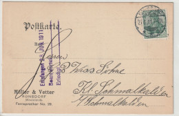 Delcampe - Deutsches Reich Postkarte, Ronsdorf 1911 - Postkarten