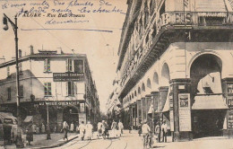 Delcampe - ZA 19- ALGER ( ALGERIE ) - RUE BAB AZOUM - ANIMATION - HOTEL , CAFE " AU VIEUX GRENADIER "- 2 SCANS - Alger