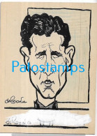 Delcampe - 252440 SPORTS SOCCER FUTBOL  ART ARTE SIGNED CARDONA CARICATURE PLAYER TOMAS BERESTAIN SAN LORENZO NO POSTCARD - Voetbal