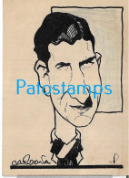 Delcampe - 252448 SPORTS SOCCER FUTBOL  ART ARTE SIGNED CARDONA CARICATURE PLAYER DEVIZIA ARGENTINO JRS NO POSTCARD - Voetbal