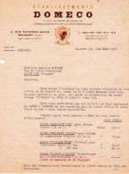 Delcampe - Facture Lettre (1946) - Etablissements DOMECO - MALAKOFF (Seine) - 1900 – 1949