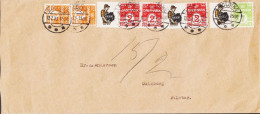 Delcampe - 1927-1930. DANMARK. Pair And 3-stripe KKKK + Wavy-line 2 øre Red Together With KKKK + 7 øre... (Michel R 32+) - JF563264 - Covers & Documents