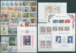 Delcampe - Monaco 1989 Kompletter Jahrgang (1896/41, Block 42/46) Postfrisch (SG61833) - Full Years