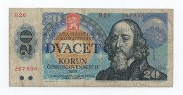 Delcampe - CZECHOSLOVAKIA 20 KORUN PICK 95 LOOK SCANS - Cecoslovacchia