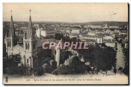 Delcampe - CPA Vichy Eglise St Louis Et Vue Generale De Vichy Prise De L'Astoria Palace - Vichy