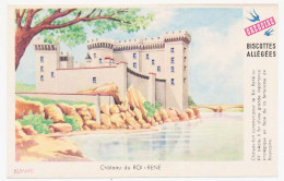 Delcampe - Buvard 14.9 X 9.5 Biscottes Allégées GREGOIRE Château Du Roi-René - Biscotti