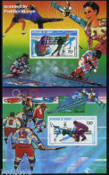 Delcampe - Djibouti 1984 Olympic Winter Games 2 S/s Imperforated, Mint NH, Sport - Transport - (Bob) Sleigh Sports - Ice Hockey -.. - Inverno