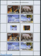 Delcampe - Netherlands Antilles 2008 Global Warming M/s (with 2 Sets), Mint NH, Nature - Various - Animals (others & Mixed) - Bea.. - Environment & Climate Protection