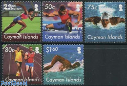 Delcampe - Cayman Islands 2012 Olympic Games London 5v, Mint NH, Sport - Athletics - Olympic Games - Swimming - Atletica