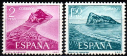 Delcampe - 1969 - Spagna 1593/94 Veduta Della Rocca Di Gibilterra - Turistica - Ongebruikt