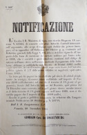Delcampe - NOTIFICAZIONE - Tassa Esenzione Servizio Militare Venezia 1865 - Décrets & Lois