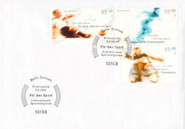 Delcampe - Germany Plain FDC 2004 Für Den Sport - From Berlin. Postal Weight 0,04 Kg. Please Read Sales Conditions Under Image Of L - 2001-2010