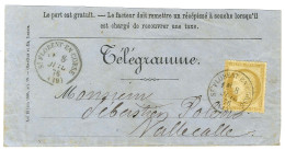 Delcampe - Càd T 16 ST FLORENT-EN-CORSE (19) / N° 55 Sur Télégramme Adressé Localement. 1876. - TB / SUP. - R. - 1871-1875 Ceres