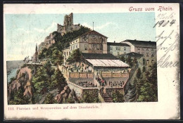 Delcampe - AK Königswinter, Plateau Und Restaurant Auf Dem Drachenfels - Königswinter