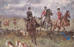 Delcampe - Hunting With Dogs & Horses , Fox Hunting ? 1908 - Jagd