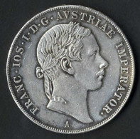 Delcampe - 1 Konventionsthaler, 1852 A, Silbermünze, Jaeckel 296, ANK 40 - Austria