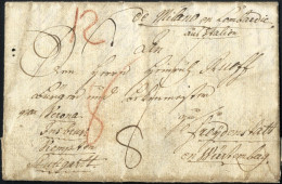 Delcampe - Cover 1800, Lettera "de Milano" Il 14.2 Passando Per Verona, Insbruck, Kempten E Stuttgart Per Freydenstatt (Würtemberg) - Lombardo-Venetien