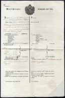 Delcampe - Cover 1844, Marschroute Für Den Grafen Neipperg Von Mailand Nach Soncino, Dazu Gedruckte Quittung Aus Melegrano Die Beza - Lombardo-Venetien