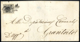 Delcampe - Cover 1850, Lettera Da Cittadella (Cor. Punti 3) Il 3.7 Per Grantorto Nel Distretto, Sass. 2 / 5500,- - Lombardo-Venetien