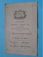Delcampe - Conservatorium Van GENT > Seizoen 1940-1941 > 3e Abonnementsconcert > Programma (zie Scans) J. Toussaint De Sutter ! - Programs