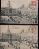 Delcampe - (2).Cádiz.Plaza Ysabel 2ª Una Usada En Cádiz Y Otra En Montevideo (curiosa Usada En Otro Pais) - Cádiz