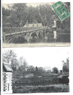 Delcampe - MONTGERON - La Passerelle Du MOULIN De Senlis Vue Sur L'Yerres + Photo - VENTE DIRECTE X - Montgeron
