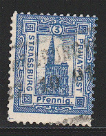 Delcampe - O POSTE PRIVEE - STRASBOURG - O - N°54 - 3pf Bleu - TB - Sonstige & Ohne Zuordnung