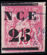 Delcampe - O NOUVELLE CALEDONIE - O - N°5 - 25 S/75c Rose - Signé Calves - TB - Sonstige & Ohne Zuordnung